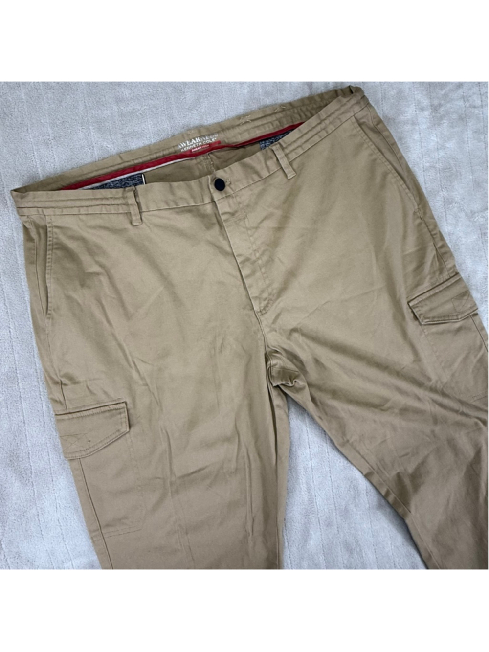 Men's Kenneth Cole Awear-Tech Beige Cargo‎ Pants 42x32